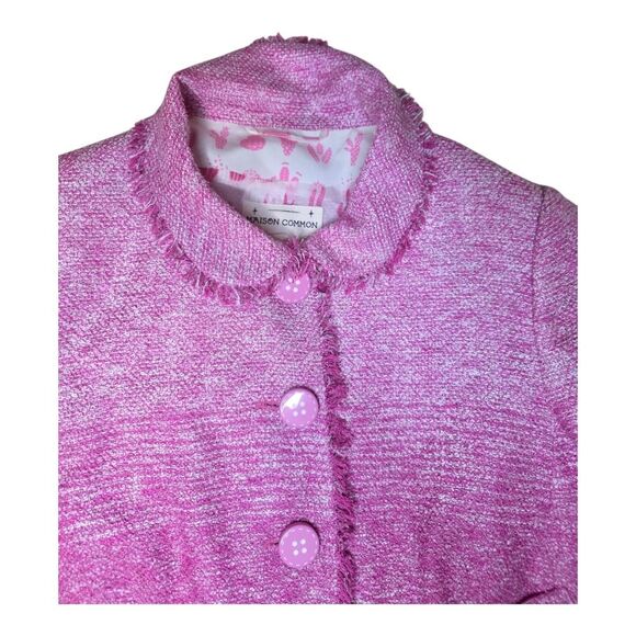 NEW MAISON COMMON Pink‎ Tweed Skirt Suit - Size 40 - Picture 2 of 16
